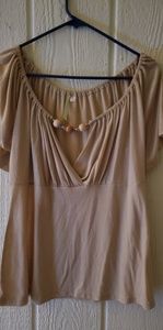 Tan beaded super soft top